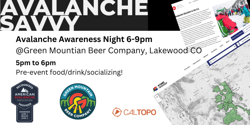 Avalanche Awareness Night at Green Mountain Beer Company, Lakewood